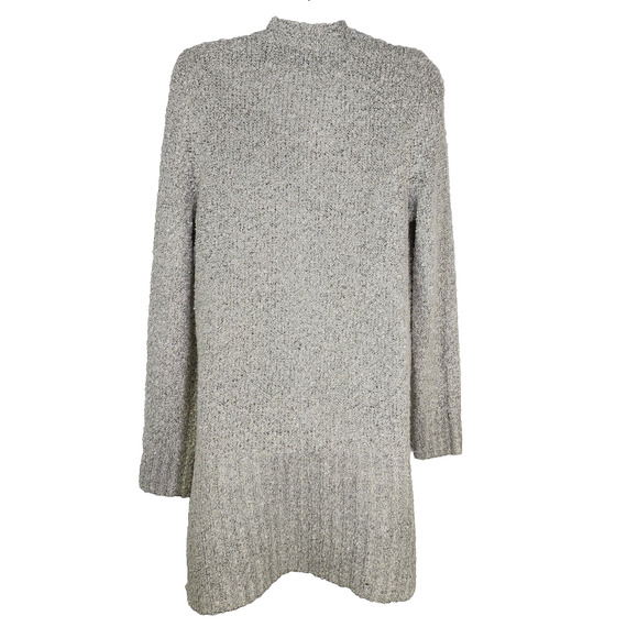 Tribekka 44 Cardigan Sweater Medium Gray Cozy Knit Open Front Pocket Long Sleeve - Picture 2 of 11